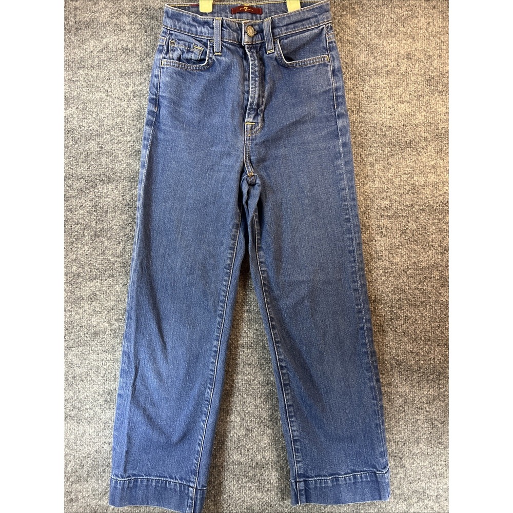 7 For All Mankind "Baby Jo" High Rise Cropped Trouser Jeans - Size 24